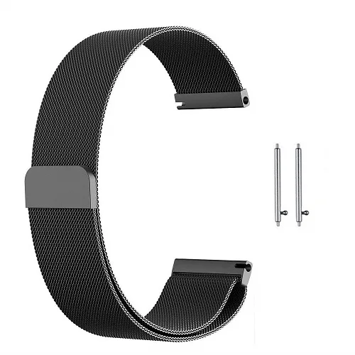 Ktab совместимый samsung Galaxy Watch(42 мм) полосы 20 мм 22 мм Миланский ремешок сменный ремешок для Galaxy Watch(46 мм) ремешок для S3 - Цвет: Черный