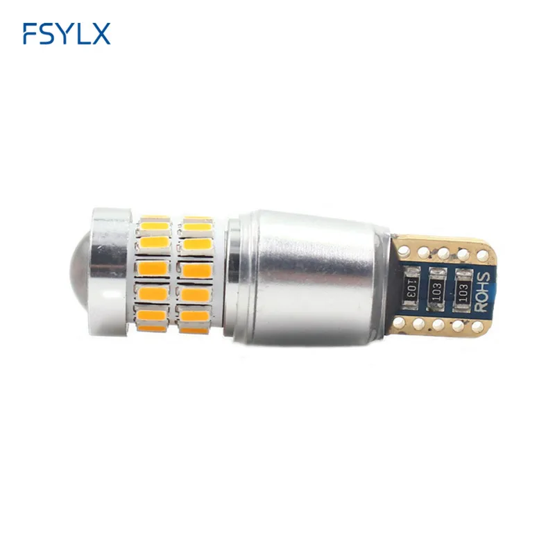 FSYLX 2 шт. T10 светодиодный светильник Canbus 28SMD 3014 + 3030 9 30 в желтый 194 168 W5W 501 фонарь для