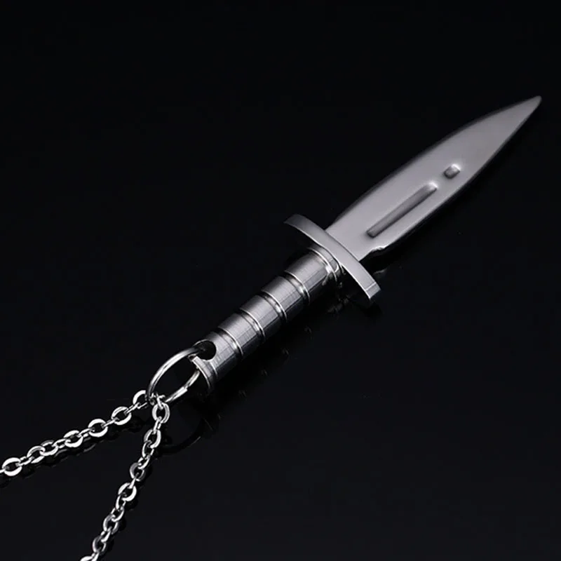 New Arrival Punk Stainless Steal Dagger Neckalce Trendy Simple Pendant & Necklace For Men Best Friend Gift (JewelOra PE101352)