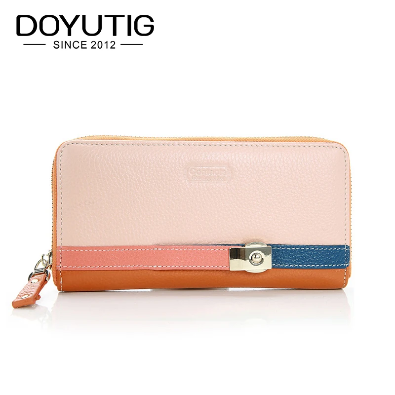 mediakits.theygsgroup.com : Buy DOYUTIG New Design Women Genuine Leather Long Wallet Pink Color Card Holder ...
