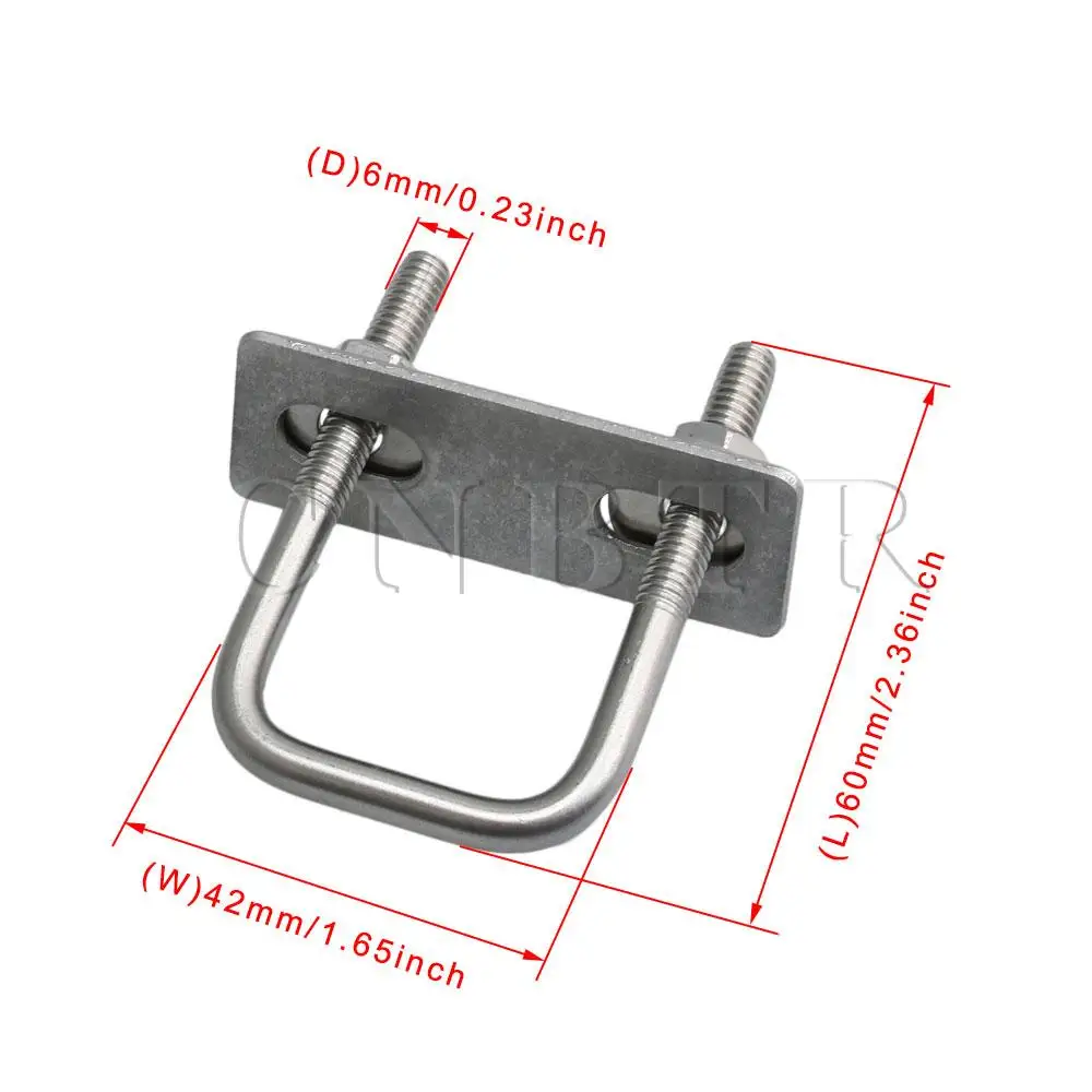 CNBTR нержавеющая сталь аппаратные квадратные U болты с фиксирующими гайками и замена шайб Запчасти и аксессуары для крепления