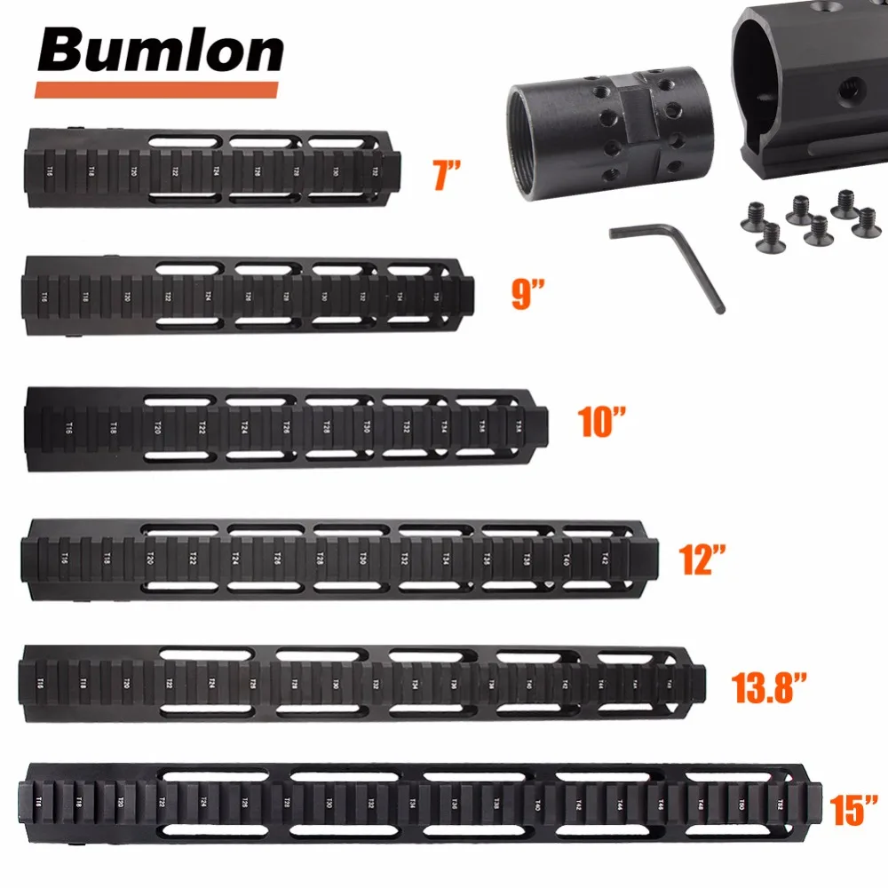 

7" 9" 10" 12" 13.5" 15" AR15 Free Float Keymod Handguard Picatinny Rail forTactical Hunting Mount Steel Barrel Nut RL1-0019