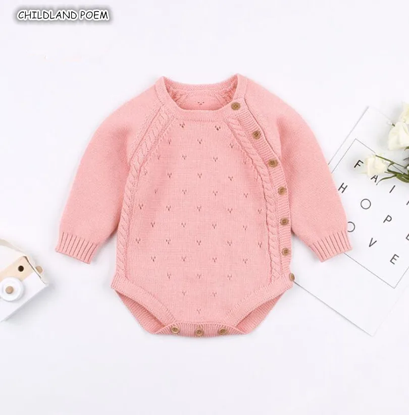 

Baby Romper Autumn Winter Newborn Knitted Baby Clothes Long Sleeve Cotton Baby Jumpsuit For Boy Girl Rompers Baby Girl Clothes