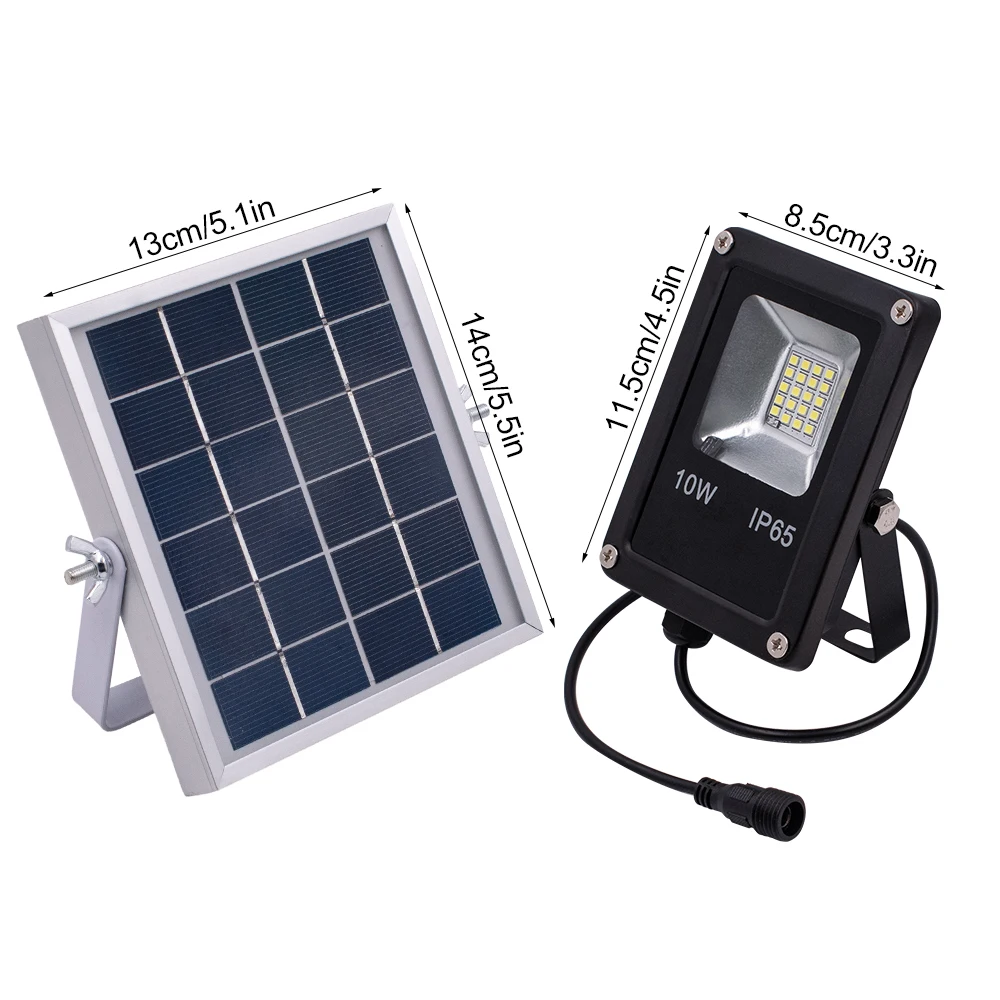 Firya Waterproof IP65 Solar Floodlights 20W Remote Control Timer Lighting Control Outdoor Lighting LED Spotlight Garden Lamp