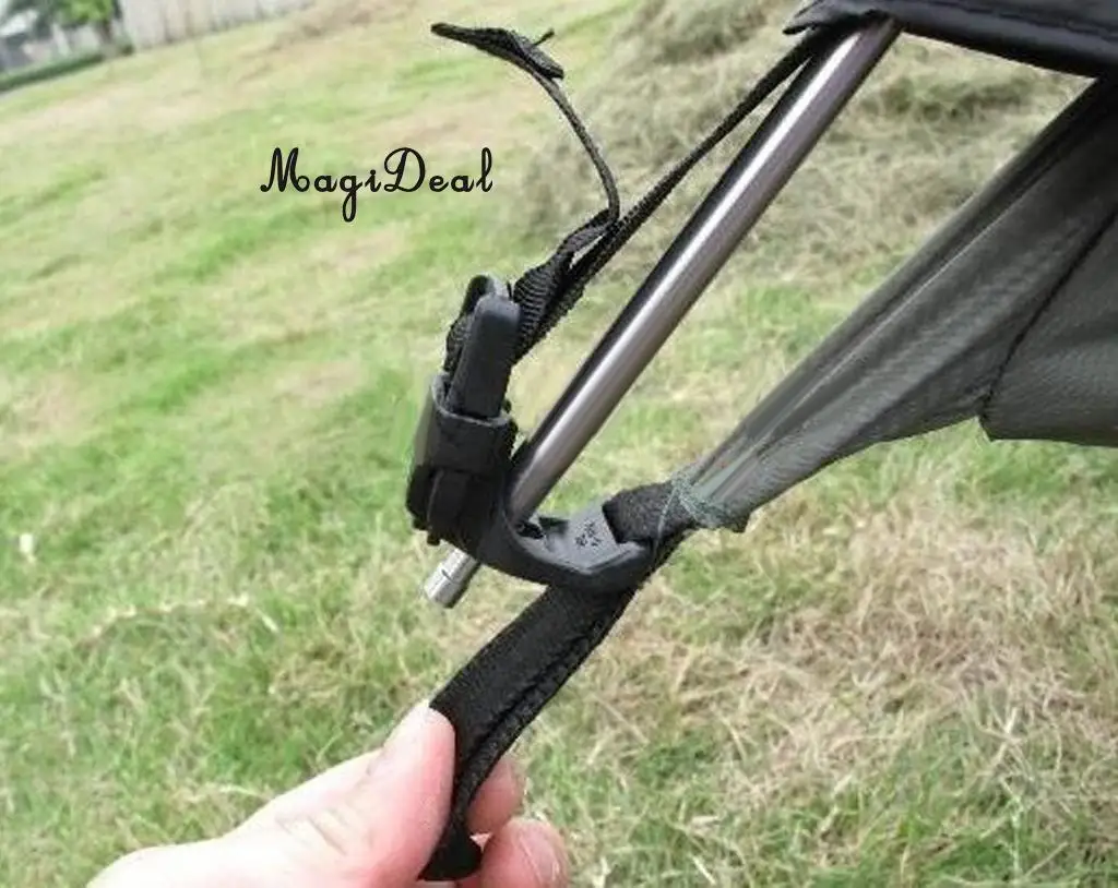 MagiDeal 4pcs Black Nylon Plastic Camping Tent Pole Fixing Split Buckles