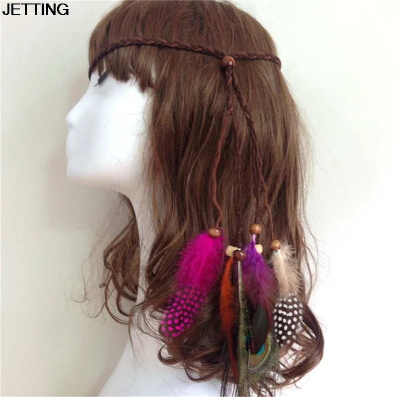 Beach Accessories For Women Girl Bohemian Peacock Feather Braided Headband Hair Head Bands Hairband Ornaments Tiara Decorations Beach Accessories Beach Accessories For Womenaccessories For Aliexpress