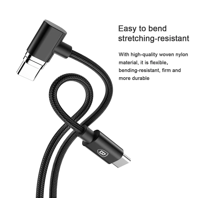Baseus 86 Вт Магнитная Тип usb C кабель для Macbook локоть зарядный кабель для Samsung Galaxy S8 S9 PD 3,0 Быстрая зарядка USB C