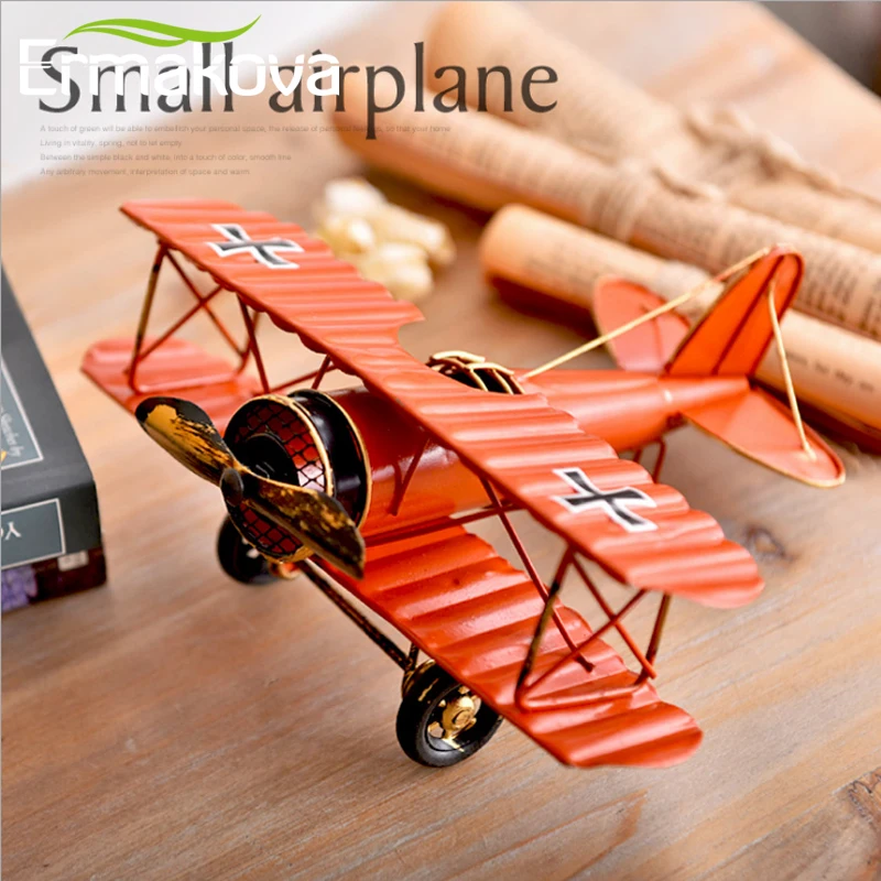 

ERMAKOVA Mini Airplane Model Aircraft Figurine Biplane Crafts Child Gift Home Office Desktop Decor Ornaments Furnishing Articles
