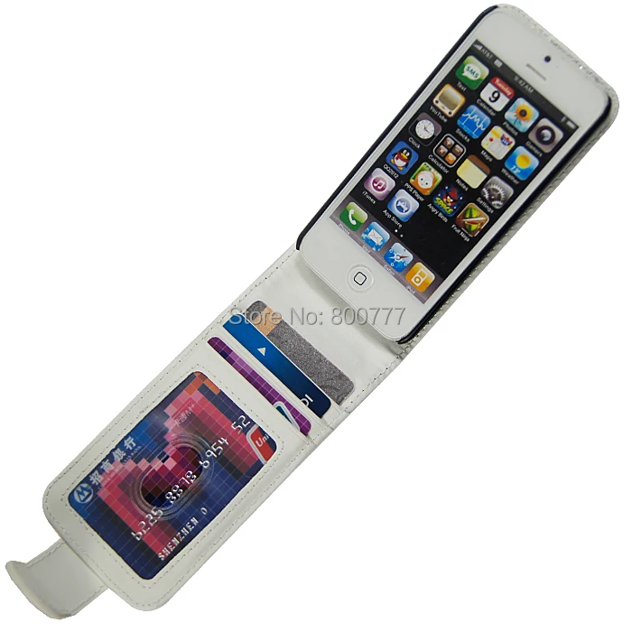 Для iPhone 4 4S 5 5S SE 5C 6 Plus чехол для фото карт Вертикальный кожаный чехол