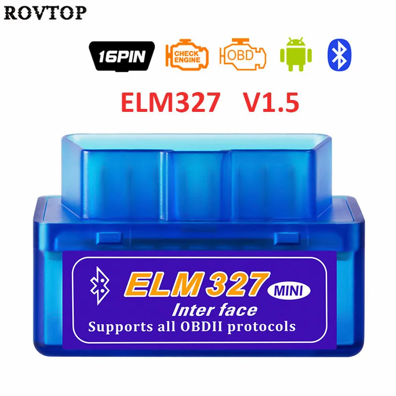 Супер Мини ELM327 V1.5 OBD2 чип PIC18F25K80 Bluetooth Авто диагностический инструмент сканер для