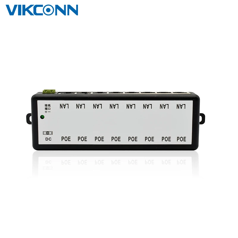 VIKCONN 8 Channel CCTV POE Injector for Surveillance IP Cameras Power over Ethernet Adapter | Безопасность и защита