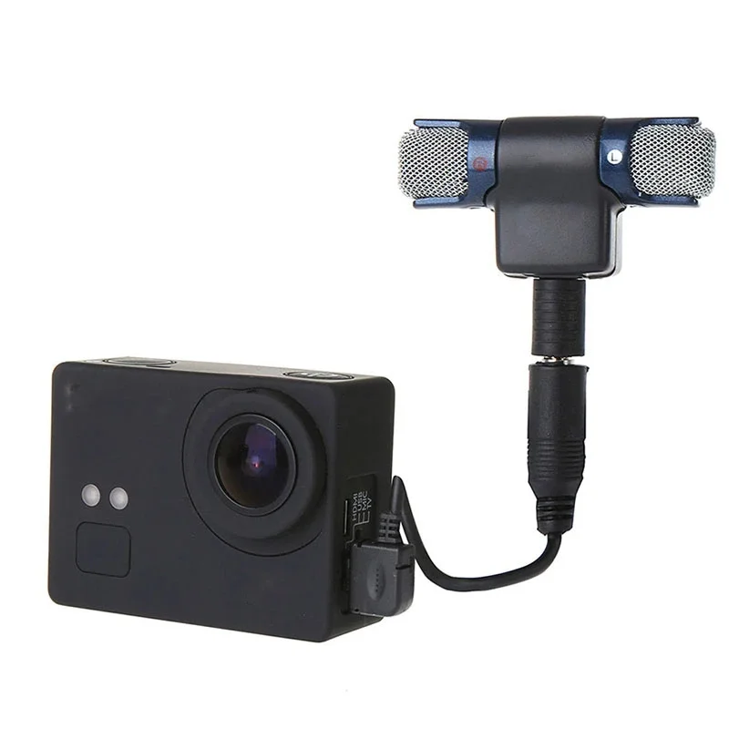 3 5 мм стерео микрофон микрофонный адаптер для gopros 4 + Hero 4/и Android Iphone компьютеры