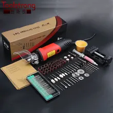 Toolstrong, Электрический мини-шлифовальный станок Dremel, инструмент 0,6~ 6,5 мм, патрон с переменной скоростью, вращающийся инструмент, DIY, многофункциональные электроинструменты, TSL-03