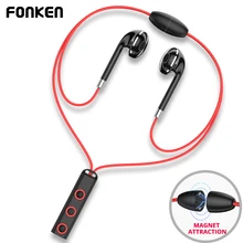 FONKEN BT313 Bluetooth наушники вкладыши беспроводные наушники магнитные спортивные наушники с микрофоном мобильные Bluetooth наушники-вкладыши
