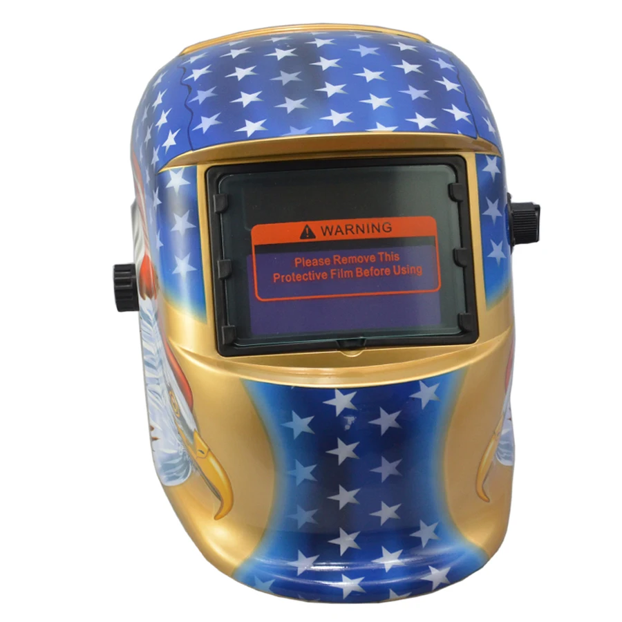 Автоматическая Сварочная маска PP с перчатками наклейка Золотой сварочный шлем авто затемнение паяльная маска сварочный аппарат инструменты HD64(2200DE) Y