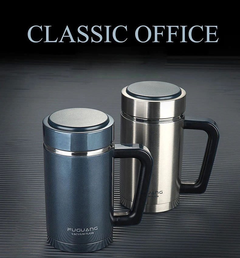 480ML Vacuum Flask Thermos Office Mug Drinkware Stainless Steel Thermal