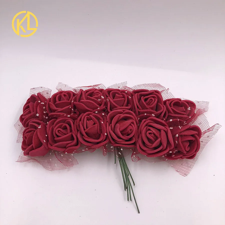 36/72/144 шт. 2 см мини пены розы Искусственные цветы букет одежда для свадьбы дня