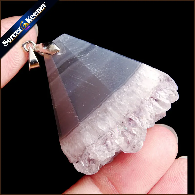 

Women's Collares Gem Natural Amethysts Stone Pendant Necklace Quartz Purple Crystal Jewelry Love's Gift For Girlfriend PS885