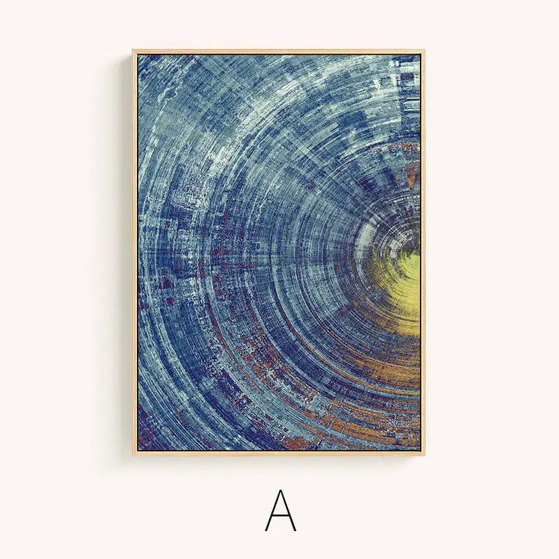 Современная Абстрактная текстура дзен рябь холст картина настенные картины для гостиной украшение картина круг плакаты a'r't принты - Цвет: A