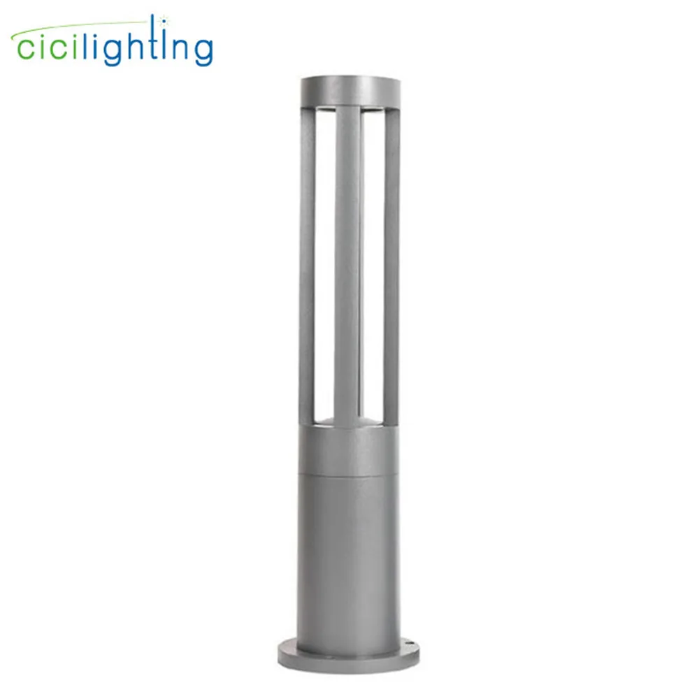 Современный европейский стиль L60cm 10 Вт Светодиодный светильник s, черно-белое наружное освещение для лужайки для двора сада, водонепроницаемый Светодиодный светильник для ландшафта - Испускаемый цвет: grey