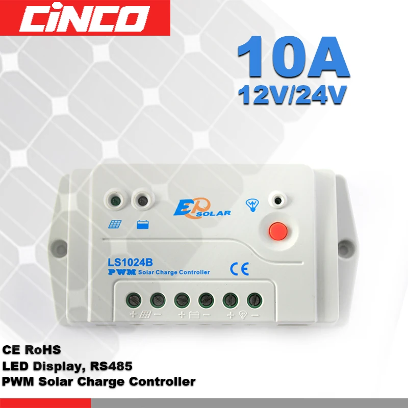 LS1024B 10A 12V/24V Контроллер заряда солнечной батареи светодиодный дисплей новые