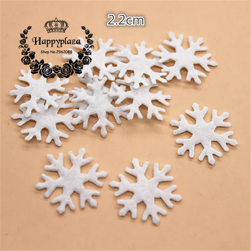 

100pcs Non-woven White Snowflake 2.2CM Scrapbook Appliques/ Craft/ Christmas decoration