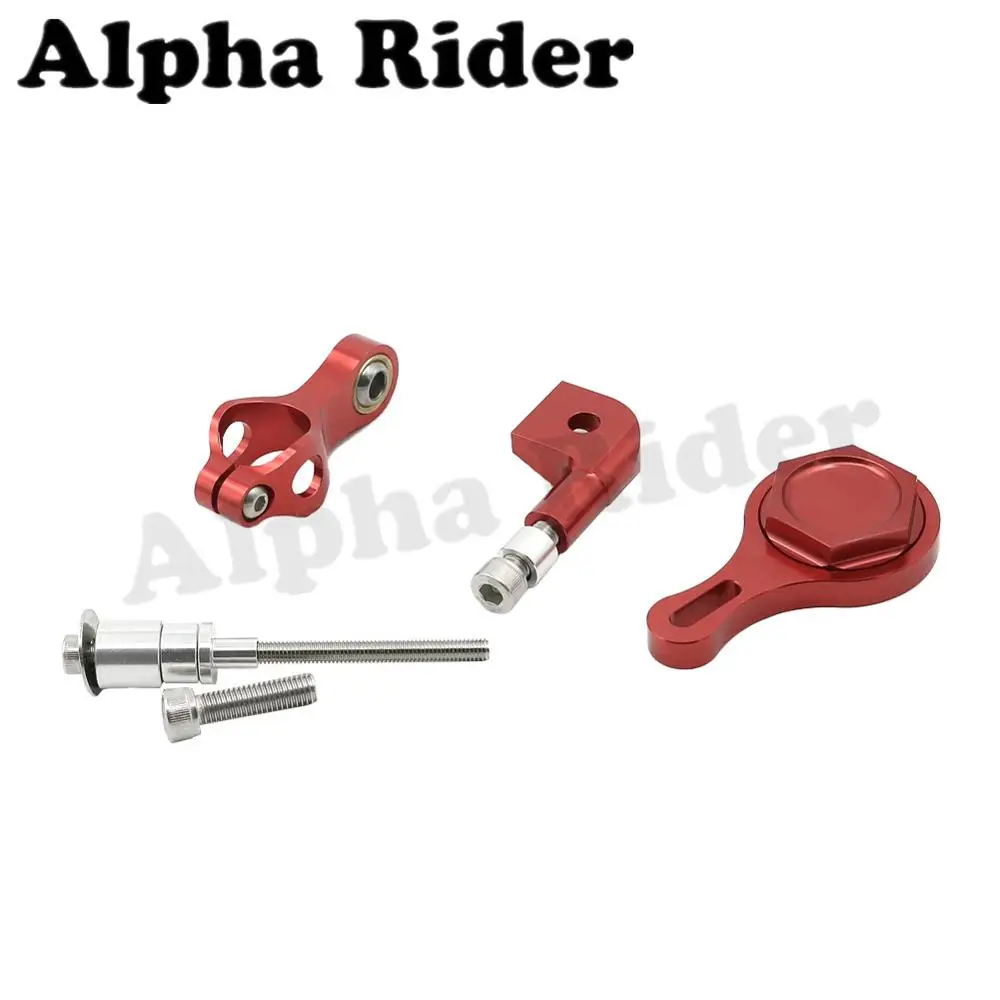

Red CNC Direction Steering Damper Stabilizer Holder Bracket w/ Mounting Screws Kit for Yamaha YZF R1 R6 2009-2012 2011 2010