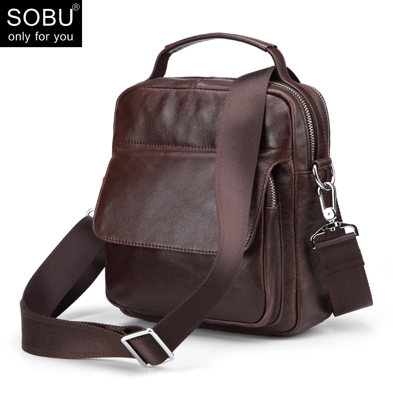 Genuine Leather Bag top handle Men Bags male Shoulder Crossbody Bags ...