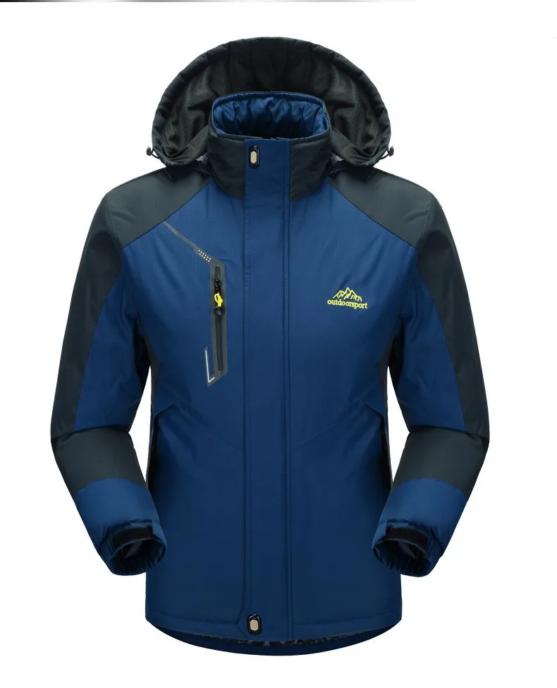 Теплый хлопок ветрозащитный капюшон Для мужчин зимняя куртка утепленное пальто Для мужчин зимняя куртка Размеры XL-5XL