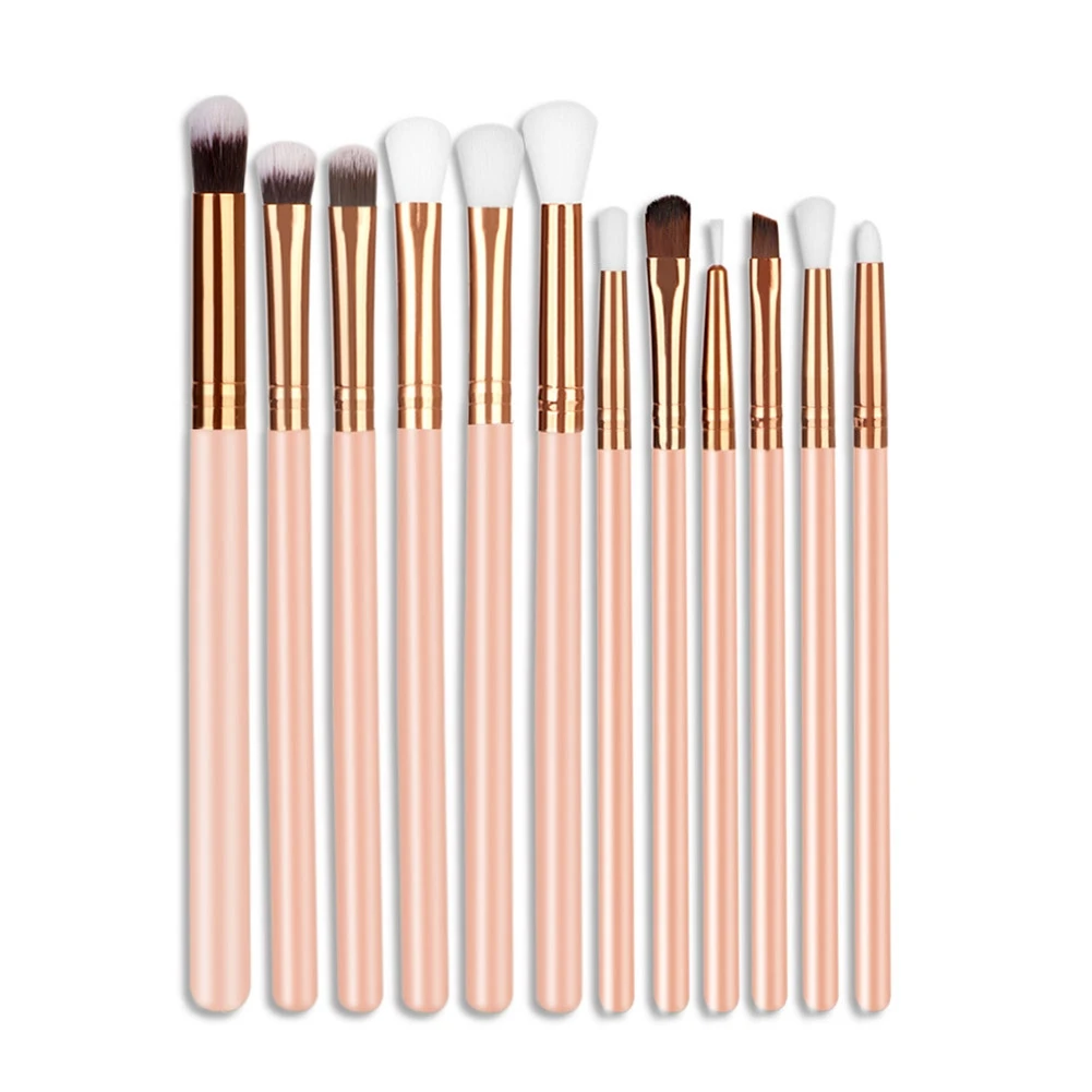 

12Pcs Professional Make Up Brushes Set Foundation Powder Brush Wood Handle Eyeshadow Eyebrow Eyeliner Lips Blending Powder Brush