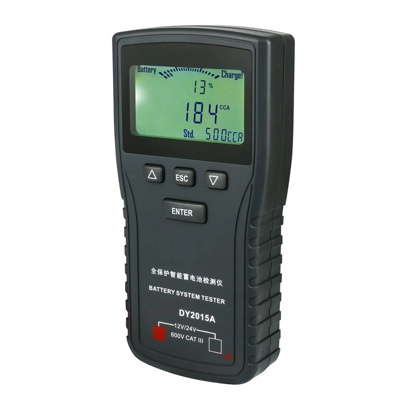 

MR CARTOOL Car Battery Tester Analyzer Load 12V 24V Storage Auto Lead Acid CCA 3.7Inch Display Digital Battery Measurement