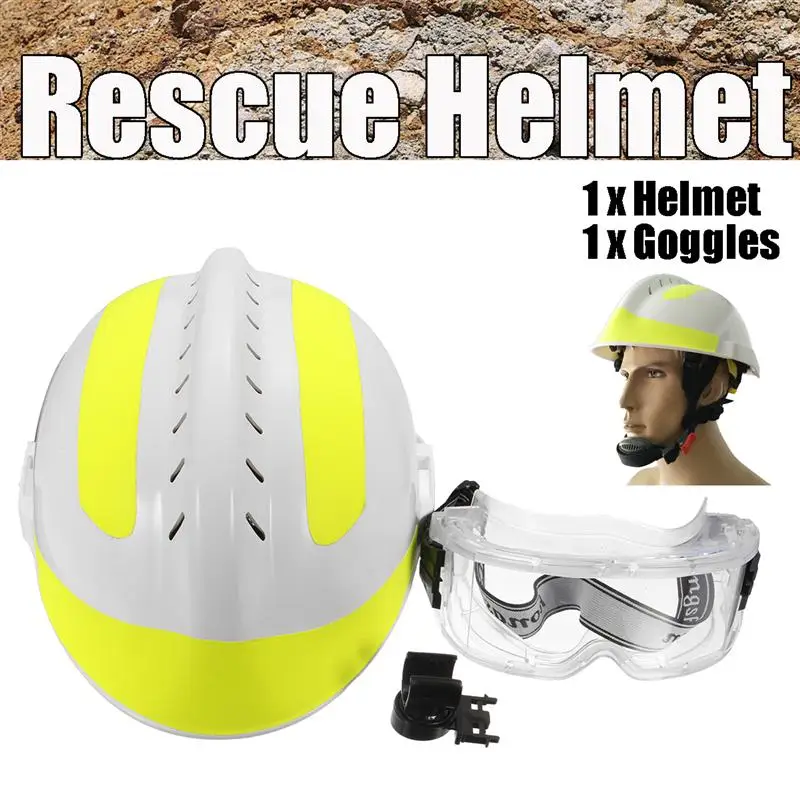 Спасательный шлем для пожарного и защитные очки из нержавеющей стали набор CAPF защитное устройство F2 бируши для работы для защитного шлема