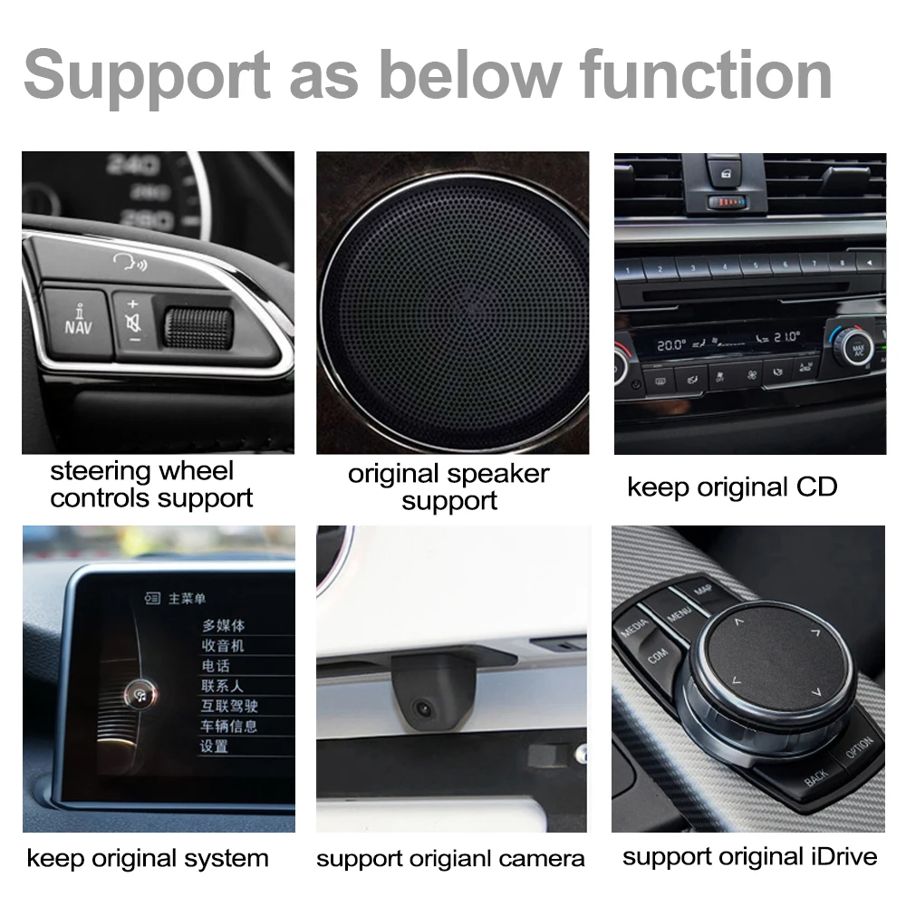 For BMW X6 E71 2011~2013 CIC Car Radio GPS Android multimedia Player Navigation AUX Stereo HD touch screen original style