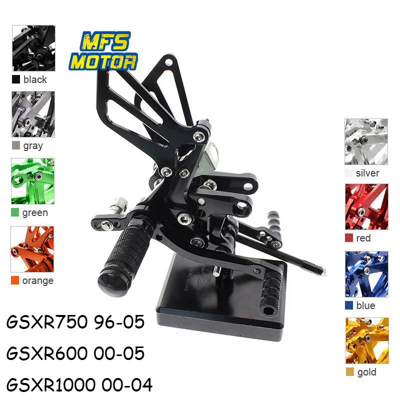 Rearset Foot Pegs Set For Suzuki GSXR 600//750//1000//1300 Hayabusa SV650//SV650S