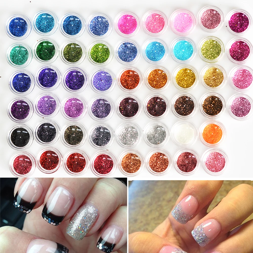 60 piezas deslumbrantes 60 colores polvo de brillo de uñas 3D decoración de uñas acrílico UV gema esmalte uñas herramientas de arte conjunto de BENJ151 60 piezas deslumbrantes 60 colores polvo de brillo de uñas 3D decoración de uñas acrílico UV gema esmalte uñas herramientas de arte conjunto de BENJ151