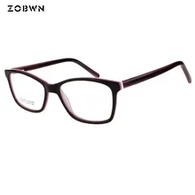 ZOBWN унисекс винтажные очки с прозрачными линзами, для женщин и мужчин простые можно положить с диоптрией близорукость линзы оптическая рамка очки gafas