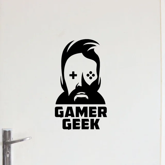 GAMER GEEK Game Zone Home Interior Decor Door Decals Wall Sticker Free Shipping GAMER GEEK Game Zone Home Interior Decor Door Decals Wall Sticker Free Shipping