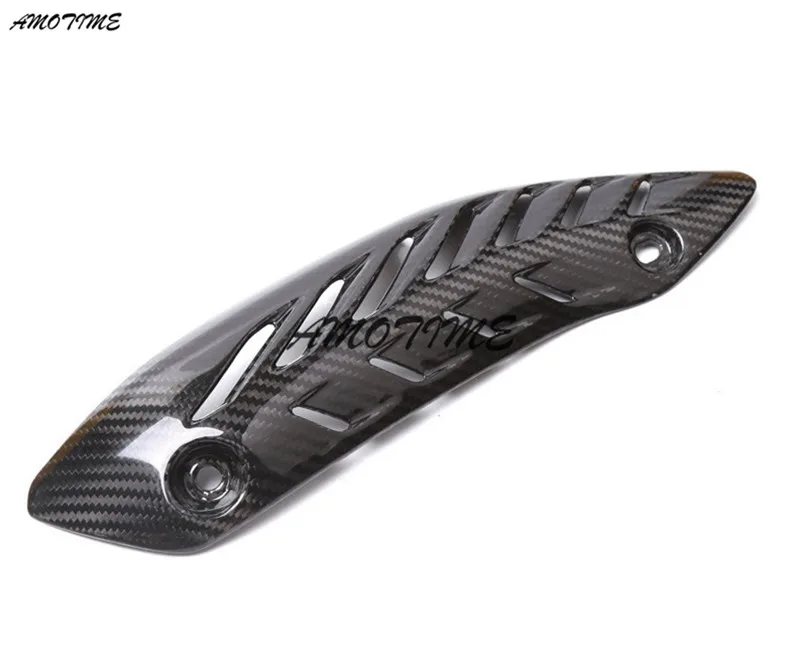 

Motorcycle Accessories Carbon Fiber Muffler Pipe Exhaust Heat Shield Cover Guard Muffler Cover For Ducati Monster 821 2015