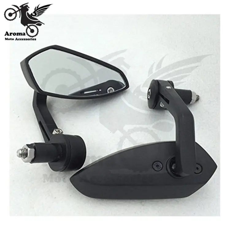 black motorbike handlebar end mirrors universal motorcycle Side Mirrors
