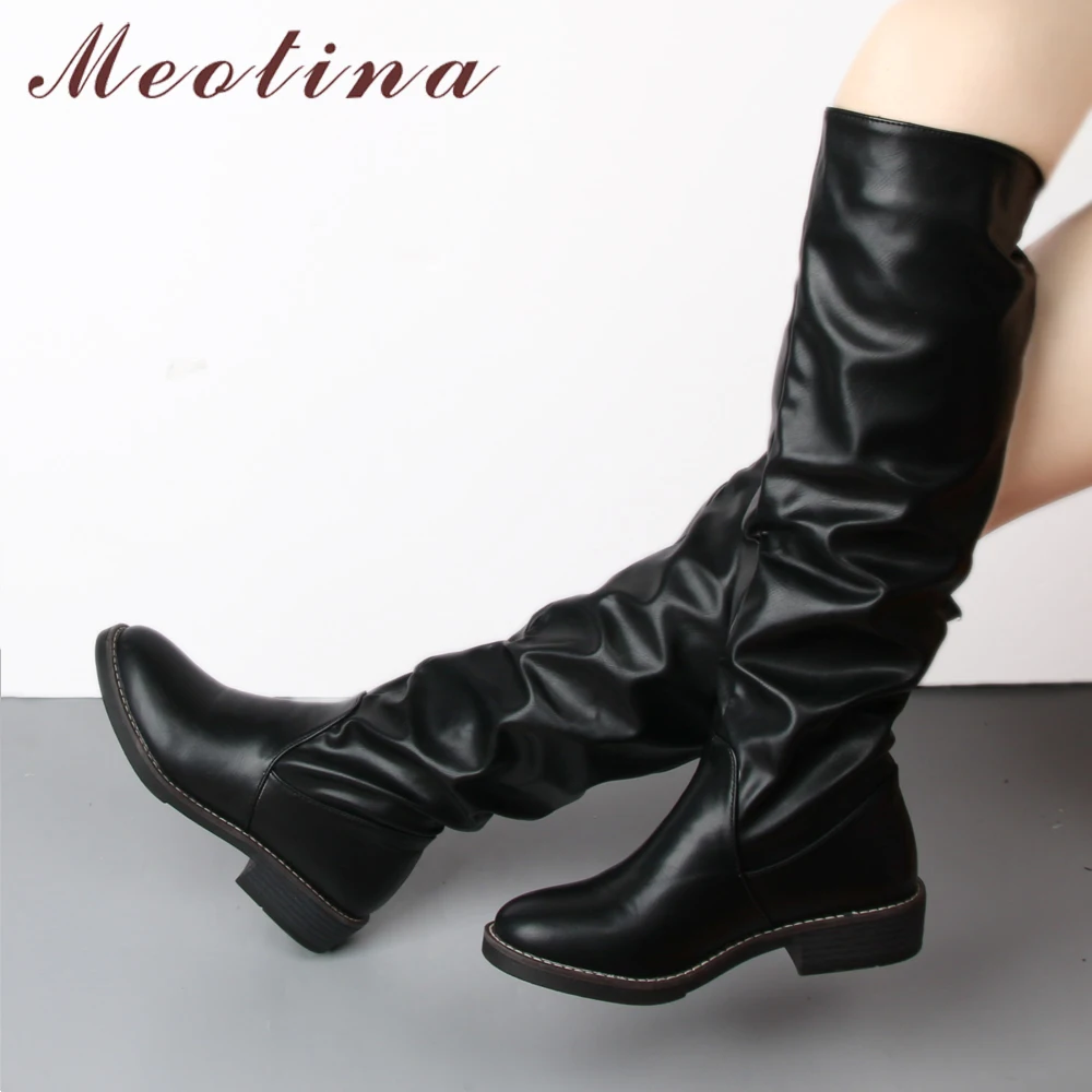 women's tall boots low heel
