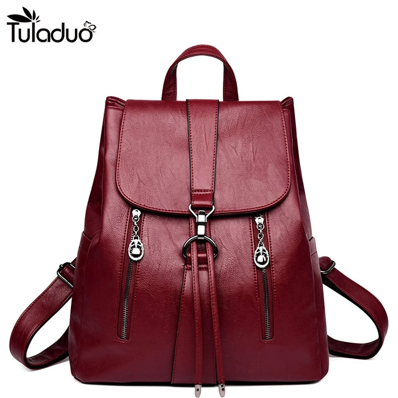 

2018 New School Bag Sloid PU Leather Leisure Small Backpack Fashion Girls bags Cute Backpacks For Teenagers Mochila Feminina