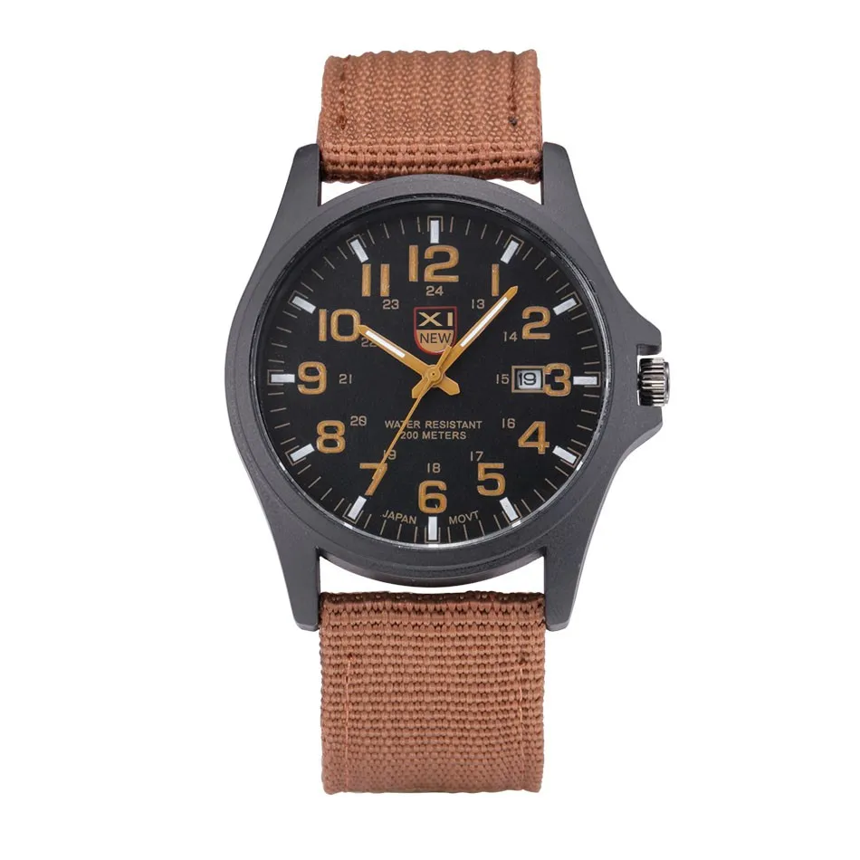 

Outdoor Mens Date Stainless Steel Military Sports Analog Quartz Army Wrist Watch Business Wristwatch casual alloy watches Relog