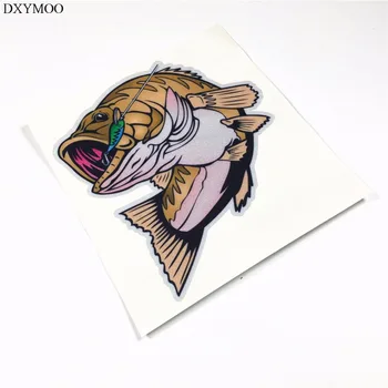 

3 sizes Car Styling Sports Funny Go Fishing Lure Realistic Fish Car Window Fish Tank Stickers 3M H8141