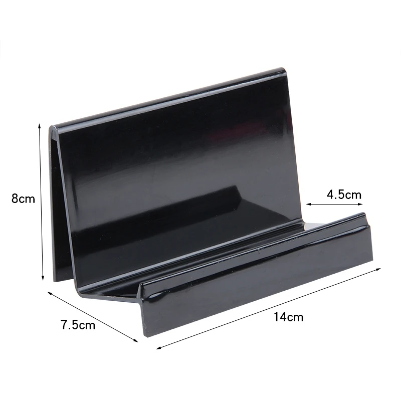 

TONVIC 5pcs Plastic Multifunctional Black/Clear View Wallet Phone Display Stand Card Holder Rack Single Layer