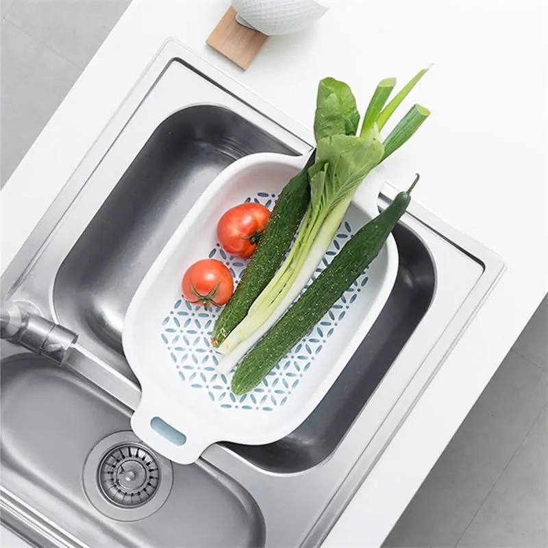 Upspirit мытье овощей и фруктов корзина ситечко пищевой дуршлаг фильтр двухслойный с ручками кухонные инструменты