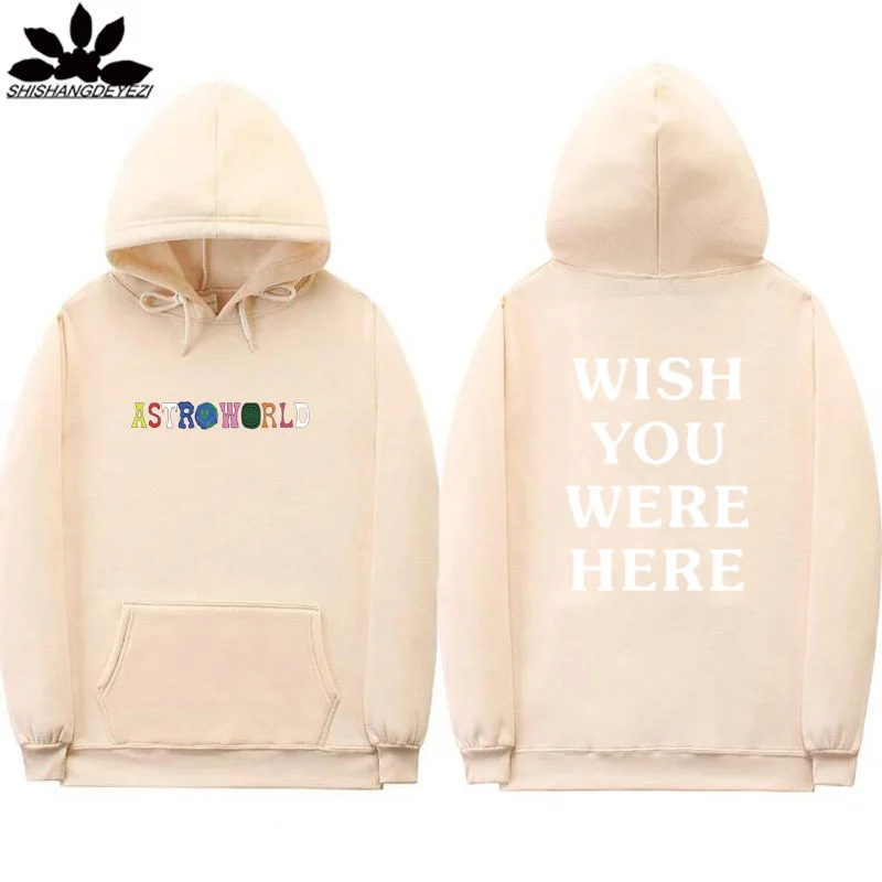 Astroworld Толстовки Черный Розовый цвет, хаки orange белый серый Трэвис Скотт Astroworld WISH YOU WERE HERE мужские и женские Толстовка и толстовка