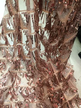 

top sale CiCi-52743 African tulle lace fabric embroidered French net lace fabric (5yards/pc) with sequins