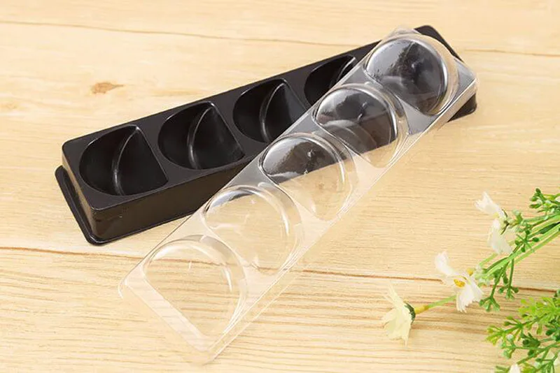 100 шт 5 стаканов пластиковая коробка для печенья и печенья прозрачная упаковка для макарон упаковка для выпечки ZA6554