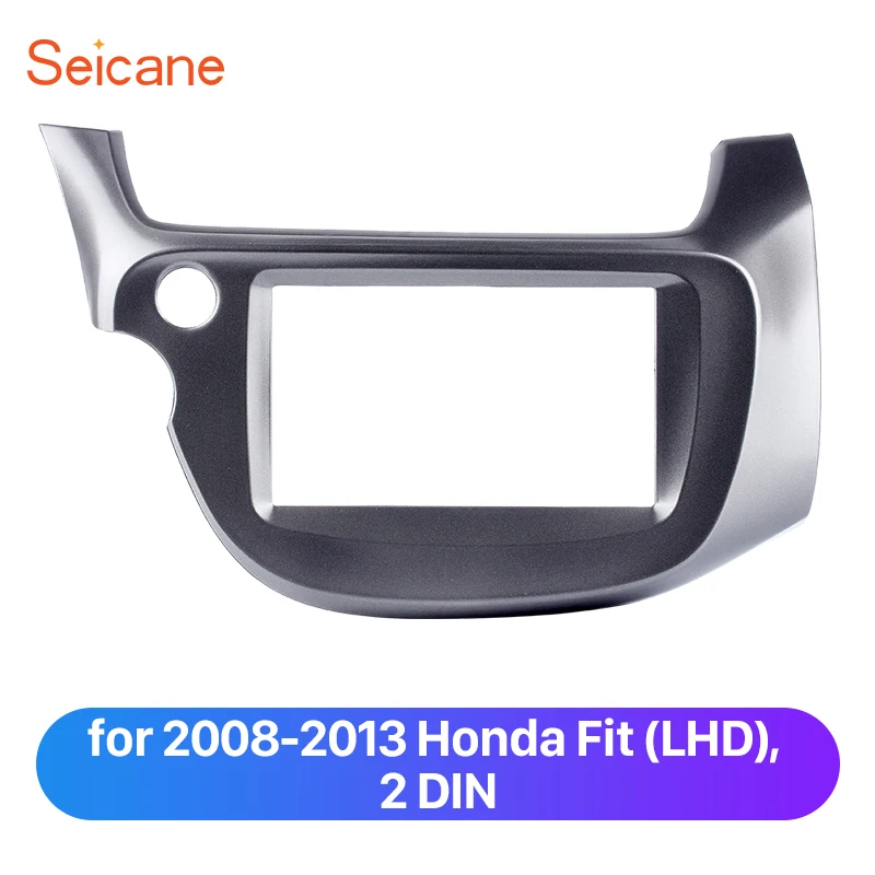 

Seicane Double Din Car Fascia Panel Plate Kit for 2008 2009 2010 2011-2013 Honda Fit LHD Car Dashboard Replacement Frame