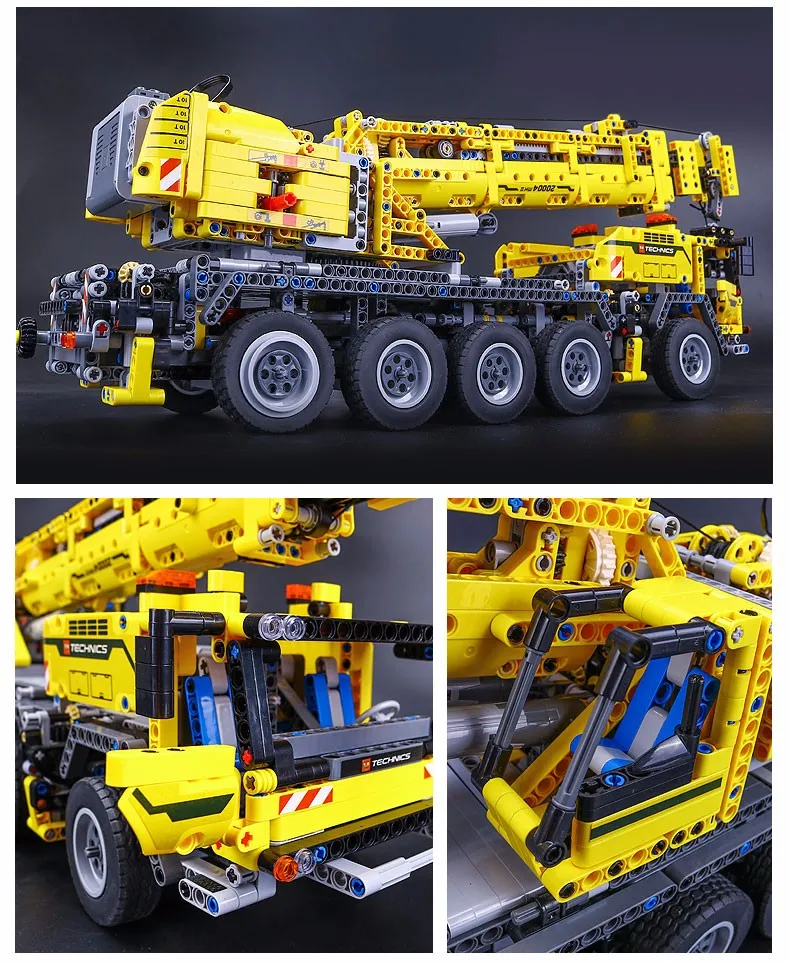 Carro a Lepining Motor de Energia Blocos de Construção Técnica Móvel Guindaste mk ii Modelo Crianças Brinquedo Tijolos Presente Natal Dhl 20004 42009 6 modelo blocos de construção crianças brinquedo tijolos presente natal